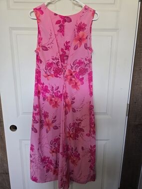 Expressions Pink & Fuchsia Floral Maxi Dress